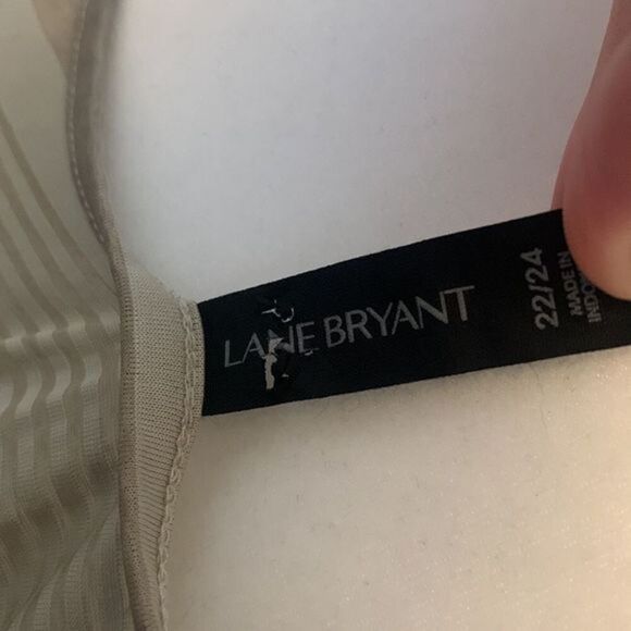 Lane Bryant Light Green Striped T-Shirt/Top/Blouse - Picture 7 of 7